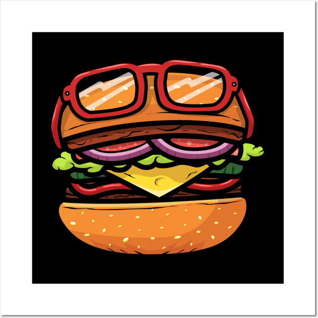 burger eyeglasses Wall Art by noorshine